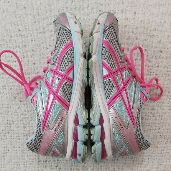 ASICS GT-1000 3 Road-Running Shoes - Women's Size 8 Aqua, Silver And Hot… - Picture 3 of 8